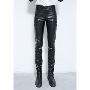 Mode Heren PU Lederen Broek Mannelijke Skinny Broek Biker Nachtclub College Party Pant maat 28-36