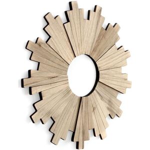 Zon Ring Houten Spiegel Frame Hanger Achtergrond Gang Veranda Ornament Muur Opknoping Ronde Spiegel Frame Decoratie