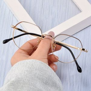 Yimaruili Trend Veelhoek Retro Pure Titanium Brillen Frame Mannen Persoonlijkheid Optische Recept Brilmontuur Vrouwen T3519