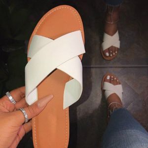 Vrouwen Zomer Effen Slippers Platform Platte Hak Peep Toe Slides Casual Strand Outdoor Sandalen Vrouwelijke Dames Schoenen Zapatos De Mujer