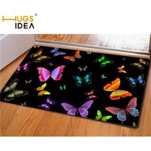 Hugsidea mode vlinder afdrukken home decoratieve karpetten voor slaapkamer woonkamer antislip deur vloermat tapijten alfombras