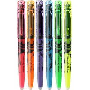6/12Pcs Pilot SW-FL Frixion Uitwisbare Markeerstift Pastel Kleur Fluorescerende Marker Pen 12 Kleuren Japan Markeerstiften