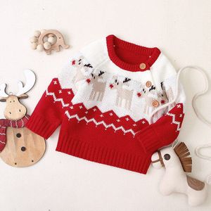 Baby Jongens Kerst Trui Voor 0-24M Kids Herfst Winter Warm Lange Mouwen Cartoon Kleding Kerst Elanden Patroon trui Trui