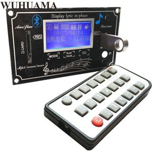 Zwart Lyric Tonen LCD Capacitieve Touchscreen Remote SD MP3 speler IR Controller Module USB WMA WVA FLAC LRC Bluetooth Radio