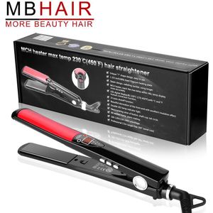 Mbhair Lcd Display Titanium Platen Flat Iron Stijltangen Styling Tools Professionele Stijltang