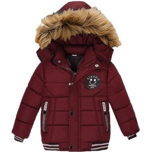 Kids Jas Kinderen Gewatteerde Winter Warme Jas Jongens Meisjes Brief Afdrukken Dikke Jas Rits Uitloper Hooded 1 2 3 4 5 Jaar