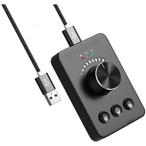 Usb Volume Controller, Externe Usb Geluidskaart, Bluetooth 5.1 Zender, driver-Gratis (Voor Windows Xp En Hoger)