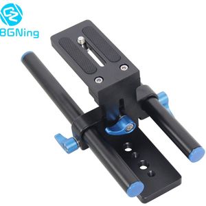 Aluminium 15 Mm Rail Rod Support System Bouwplaat 1/4 ""Quick Release Plate Mount Voor Follow Focus Mattebox Dslr rig 5D2 5D3