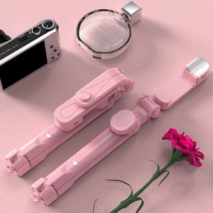 Draagbare Bluetooth Selfie Stok Statief Met Licht Invullen Uitschuifbare Aluminium Remote Selfie Stick Voor Home & Travel