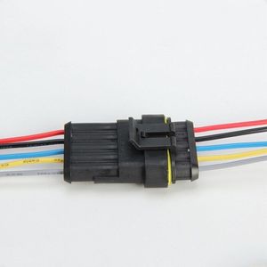 10 Stks/set 5pin Hid Auto Connector Plug Koper & Pvc Waterdichte Auto Socket Met Elektrische Kabelboom Jump Kabel