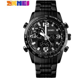 Skmei Staal Quartz Digitale Dual Display Horloges Mode Waterdichte Sport Heren Horloges Relogio Masculino 1453