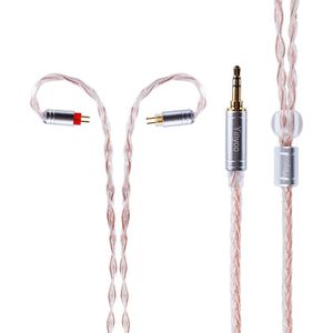 Yinyoo 8 Core Verzilverd Upgraded Kabel 2.5/3.5/4.4Mm Gebalanceerde Kabel Met Mmcx/2pin Connector voor HQ5 HQ6 ZS10 AS10 ZS6 ES4