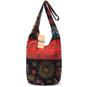 Vrouwen Vintage Schoudertas Mochila Retro Weave Stof Messenger Bag Bohemian Stijl Hippie Aztec Folk Tribal Crossbody Tas