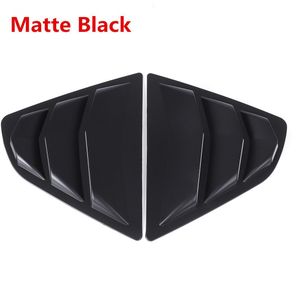 2x Zwart/Carbon Fiber Look Car Side Rear Window Louvre Shutter Cover Trim Voor Toyota Camry Se Xse L Le Xle