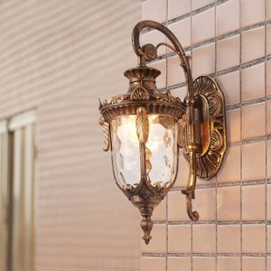 Retro Outdoor Wandlamp Europa Villa Blaker Lamp E27 Waterdichte Buitenkant Tuin Doorway Licht Vintage Veranda Lamp Brons