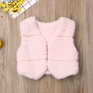 Peuter Baby Meisje Vest Faux Fur Winter Warme Jas Vesten Mode Baby Meisje Kleding Vesten