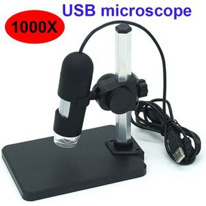 1000X digitale USB microscoop video microscoop USB Endoscoop Camera vergrootglas 8 LED verlichting aluminium stand