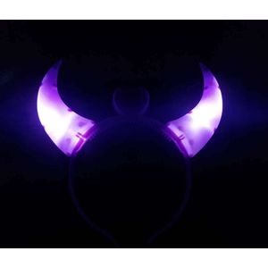 Halloween Party Bar Cosplay Props Levert Masker Lichtgevende Hoorn Knipperende Led Hoofdband Maskers