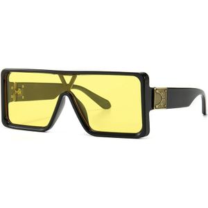 Trending Vierkante Futuristische Zonnebril Vrouwen Mannen Oversized Platte Top Zon Shades Unisex Brillen voor Rave Festival UV400