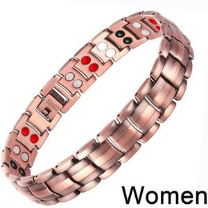 Mode Vrouwen Mannen Koperen Armband Magneet Power Volwassen Multifunctionele Energie Gezondheid Polsband