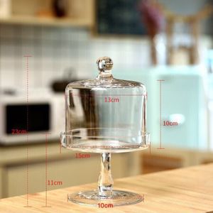 Europese Grote Glas Taart Staan Moderne Eenvoudige Tall Voeten Dessertbord Bruiloft Decoratie Fruit Snacks Display Rack Servies