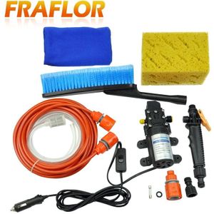 Hogedruk zelfaanzuigende Elektrische Auto Wasmachine Pomp 12 V Wasmachine Auto Cleaner + Auto Reinigingsborstel
