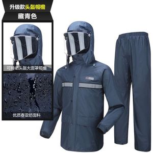 Waterdicht Scooter Nylon Regenjas Jas Set Plastic Mannen Regenjas Waterdichte Dikke Zwarte Impermeabile Pioggia Regen Jas JJ60YY