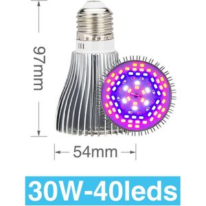 LED Grow Lamp 5W 10W 30W 50W 80W 85-265V Full Spectrum E27 grow Light Bulb UV IR DIY Voor Tuin Planten Bloem Hydrocultuur Groei