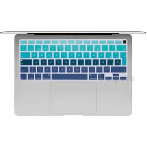 EU Zachte Spaanse Cover voor Macbook Air 13 A2179/Air M1 Chip A2337 EU Spaanse Regenboog Silicon toetsenbord Cover Skin