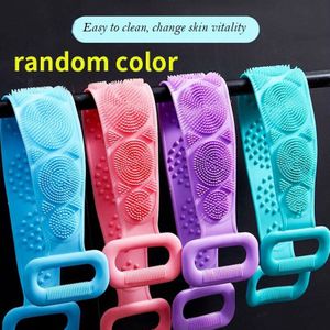 Magic Silicone Borstels Bad Handdoeken Body Brush Bad Riem Exfoliërende Terug Borstel Riem Wassen Huid Huishoudelijke Schoon Douche Borstels