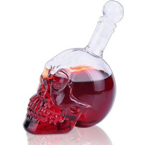 4 Size Crystal Skull Whiskey Vodka Wijn Decanter Bier/Brandy Opslag Glazen Fles Karaf Cup Kolf Bar Thuis Alcohol glazen Vat