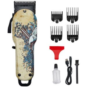 Oplaadbare Graffiti Tondeuse Retro Olie Hoofd Tondeuse Verstelbare Stalen Blad Tondeuse Cordless Tondeuse