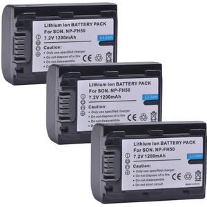 2x NP-FH50 NPFH50 Batterij Voor Sony NP-FH30 NP-FH40 NP-FH50 NP-FH70 NP-FH100 En DSC-HX1 HX100V HX200 HX200V DSLR-A230 A290 A330