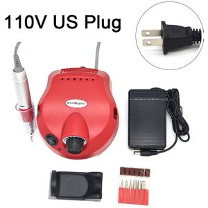 Zilver Professionele Nail Polijstmachine Gereedschap Nail Art File Bits Manicure Kit 35000 Rpm 110 V/220 V Elektrische Nail boor Machine