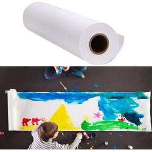 10/20/30M Wit Tekening Papier Kid Schilderen Schildersezel Papier Roll Recyclebaar Ambachtelijke Kunst Voor Verpakking Schilderen kleuring Diy Aquarel