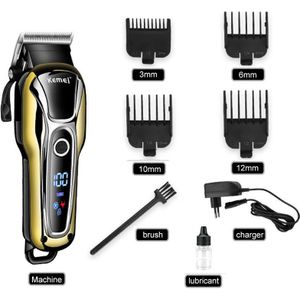 Kemei 1990 Oplaadbare Tondeuse Lcd Display Tondeuse Voor Man 3 Uur Snel Opladen 120 Minuten Gebruik Tijd