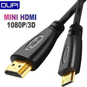 Vergulde Mini Hdmi Kabel Plug 1080 P 3D Male-Male High Speed Hdmi Kabel 1M 1.5 M 2M 3M Voor Tv Camera Tablet Projector