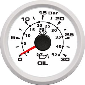 7 Kleuren Backlight Universal 52Mm Auto Meters Oliedrukmeter Meter 0 ~ 30Bar 0 ~ 450Psi Voor Marine boot Auto Truck Meters 12V/24V