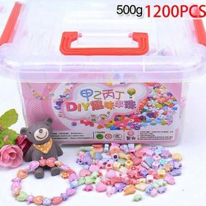 1000Pcs Diy Kralen Speelgoed Kinderen Met Opbergdoos Handgemaakte Educatief Creatieve Armband Sieraden Meisje Sieraden Maken Speelgoed