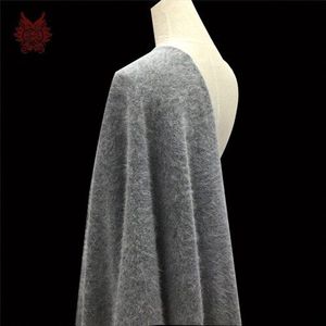Italië vintage stijl effen grijs fluwelen wollen stof voor winter warme jas losse vest furry kostuum tessuto di lana SP5869