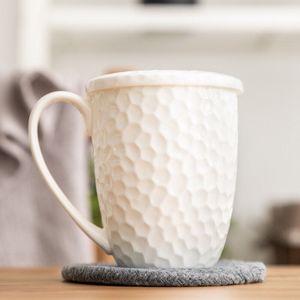440 ml, echte bone china koffie mokken met deksel, creatieve 3D water , porselein nespresso cups, water cup tasse cafe tumbler