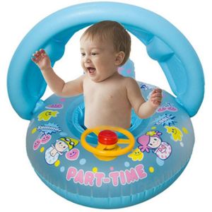 Baby Zonnescherm Verdikking Zwembad Accessoires Kinderen Opblaasbare Zwemmen Ring Stuurwiel Babyzitje Ring