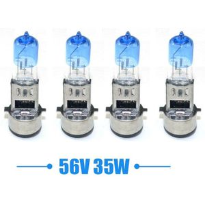 4 Pcs Scooter koplamp 56v 35w Xenon licht halogeen lampen BA20D Voor Elektrische E-Bike E -Scooter Bromfiets