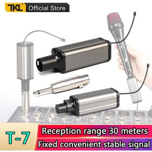 Tkl T-7 Professionele Microfoon Uhf Draadloze Xlr Zender En Ontvanger 6.5Mm Plug-Op Oplaadbare Kit Voor Handheld Microfoon