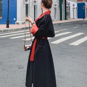 Aankomst Vrouwen Mode Double-Breasted Trenchcoat Herfst Koreaanse Dikke Windjack Vrouwelijke Slim Belted Lange Geul
