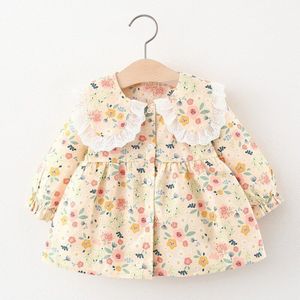 Humor Beer Baby Jurk Lente Herfst Lange Mouw Baby Doll Kraag Floarl Gedrukt Prinses Patry Jurk Peuter 0-24M