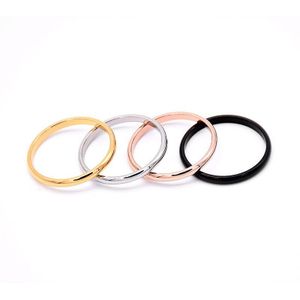 Accessoires Eenvoudige Paar Ring Fijne Titanium Staal Rose Paar Ring Ring Rvs Sieraden