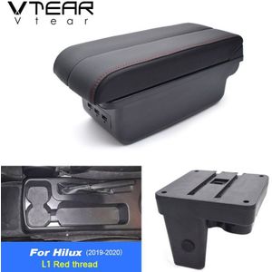 Vtear Voor Toyota Hilux Accessoires Armsteun Doos Center Console Arm Rest Usb-poorten Decoratie Auto Interieur Opbergdoos Auto