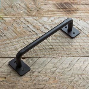 7.7 ''12.6'' Antieke Zwarte Houten Deurgrepen Oude Dresser Lade Handgrepen Rustieke Keuken Kast Deurklink Trek 196 320Mm