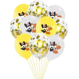 10pcs 12inch Leuke Cartoon Hond Latex Ballon Hond Party Verjaardag Decoratie Baby Shower Kid Speelgoed Helium Ballonnen